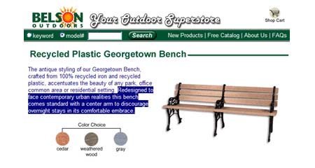 Belson Georgetown Bench