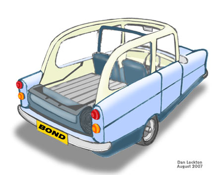 Concept for conversion of Bond Minicar, by Dan Lockton