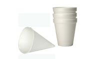 Cone cup compared to normal flat-bottomed cups