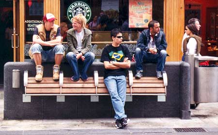 Bench in Cornmarket, Oxford