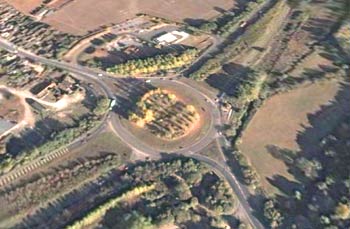 Countess Roundabout, A303, Amesbury, Wiltshire, England (Image from Google Earth)