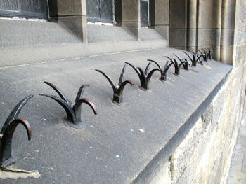 Spikes near Edinburgh Castle