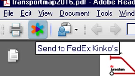 Send to FedEx Kinko's button in Adobe Reader