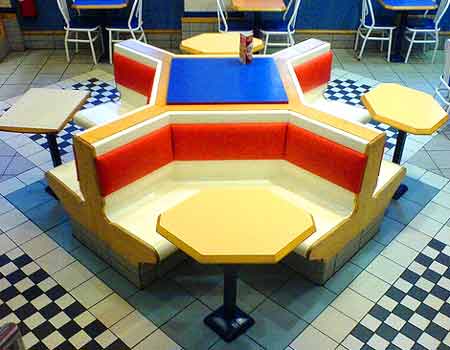 McDonald's seating, uncomfortable, Glasgow, from Headphonaught's Flickr stream