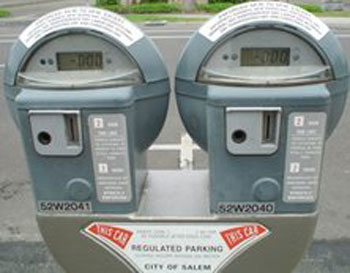 Parking meter in Salem - picture from Henry