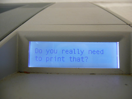 Do you really need to print that?