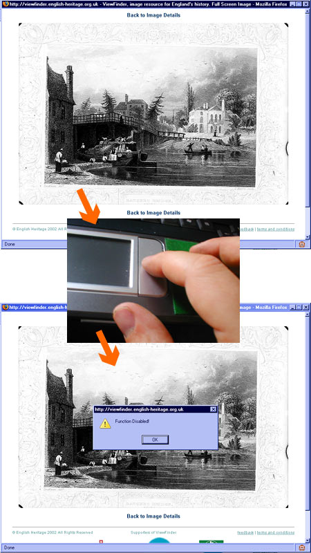 English Heritage Viewfinder: right-click disabled