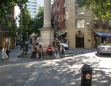 Shared space at Seven Dials, London