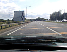 Progressively closer rumble strips on the A303 in Somerset