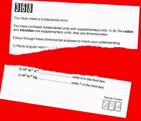 Mock-up of a 1960s 'guided learning' textbook