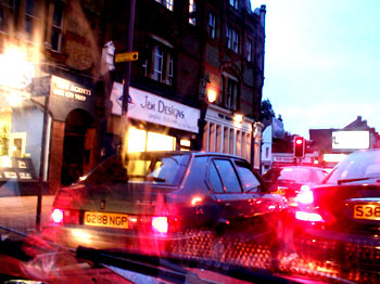 A traffic jam in south London, 2002