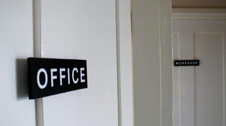 Office and workshop door plaques